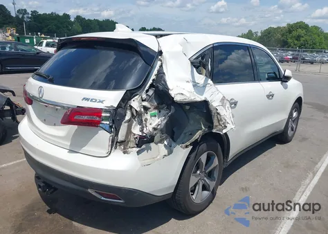 2016 Acura Mdx Acurawatch Plus Package from USA, damaged, VIN 5FRYD3H28GB018853